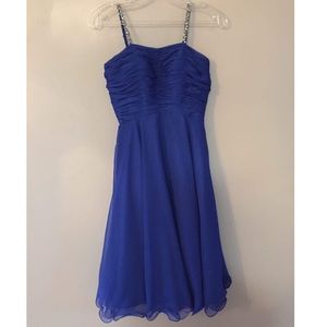MAC DUGGAL blue cocktail dress
